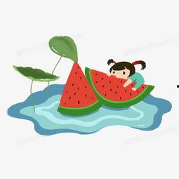 卡通插画吃瓜头像,趣味横生的视觉盛宴